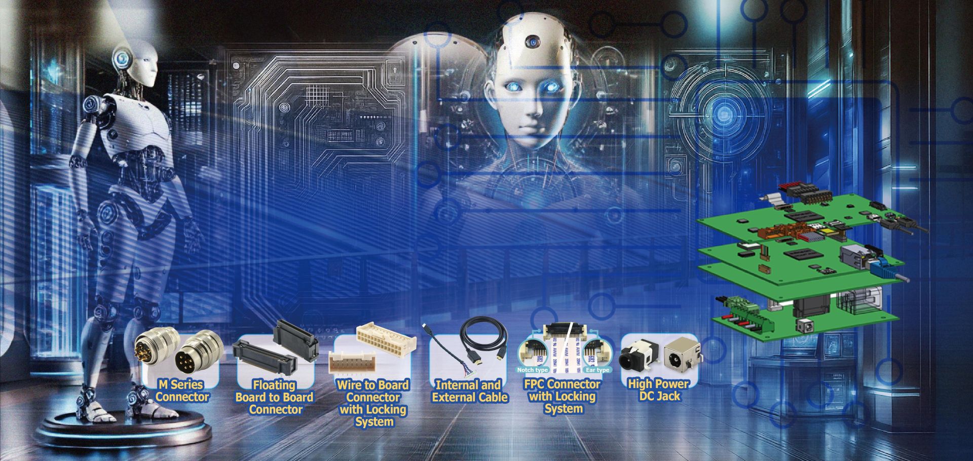 AUK provides state-of-the-art interconnect solutions for Physical AI applications and robotics platforms.